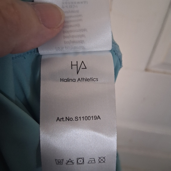 Women's Halina Athletics Light Turquoise Sports Leggings - Picture 9 of 13